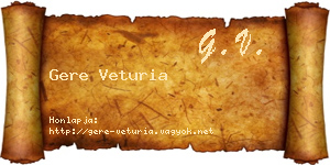 Gere Veturia névjegykártya
